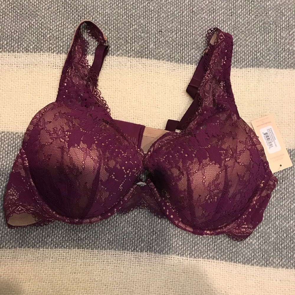 Third Love all day lace bra, nwt, purple